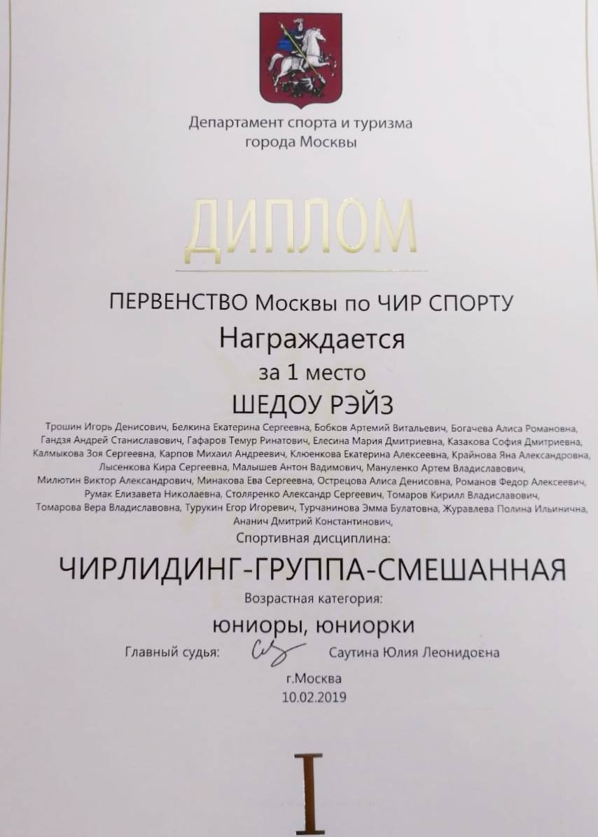 САС «Конфетти» ДО школы 1298 вышел на Первенство России! | Образование в  Куркино